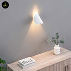 White Aluminum LED Wall Light – Spiral Ribbon IP54 | Wall Lighting for Living Room, Hallways | Jagmag Lights