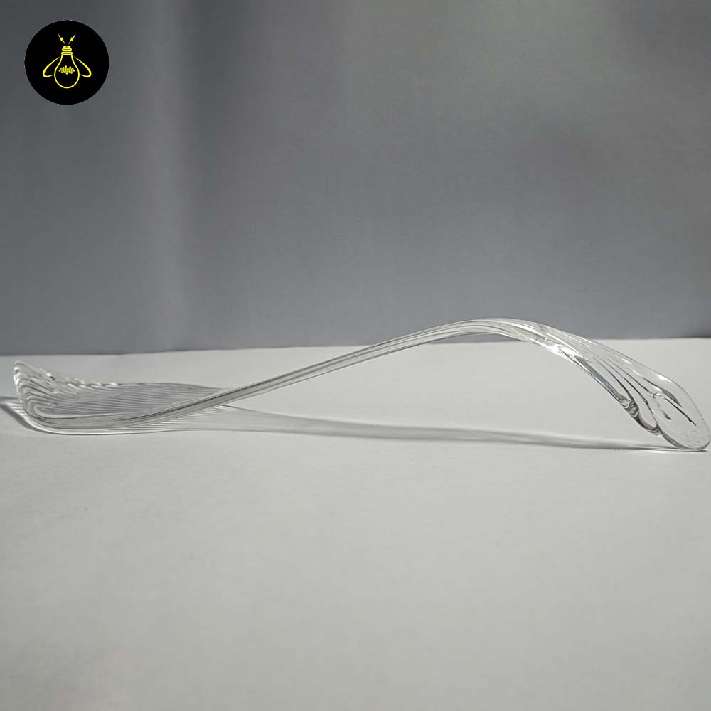 Borosilicate Glass Snake Plant Leaf – 270mm Clear | Lighting Component for Chandeliers | 100 Pieces per Box