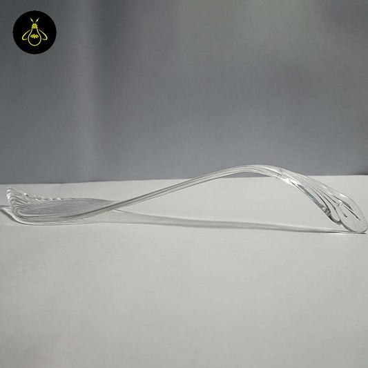 Borosilicate Glass Snake Plant Leaf – 270mm Clear | Lighting Component for Chandeliers | 100 Pieces per Box