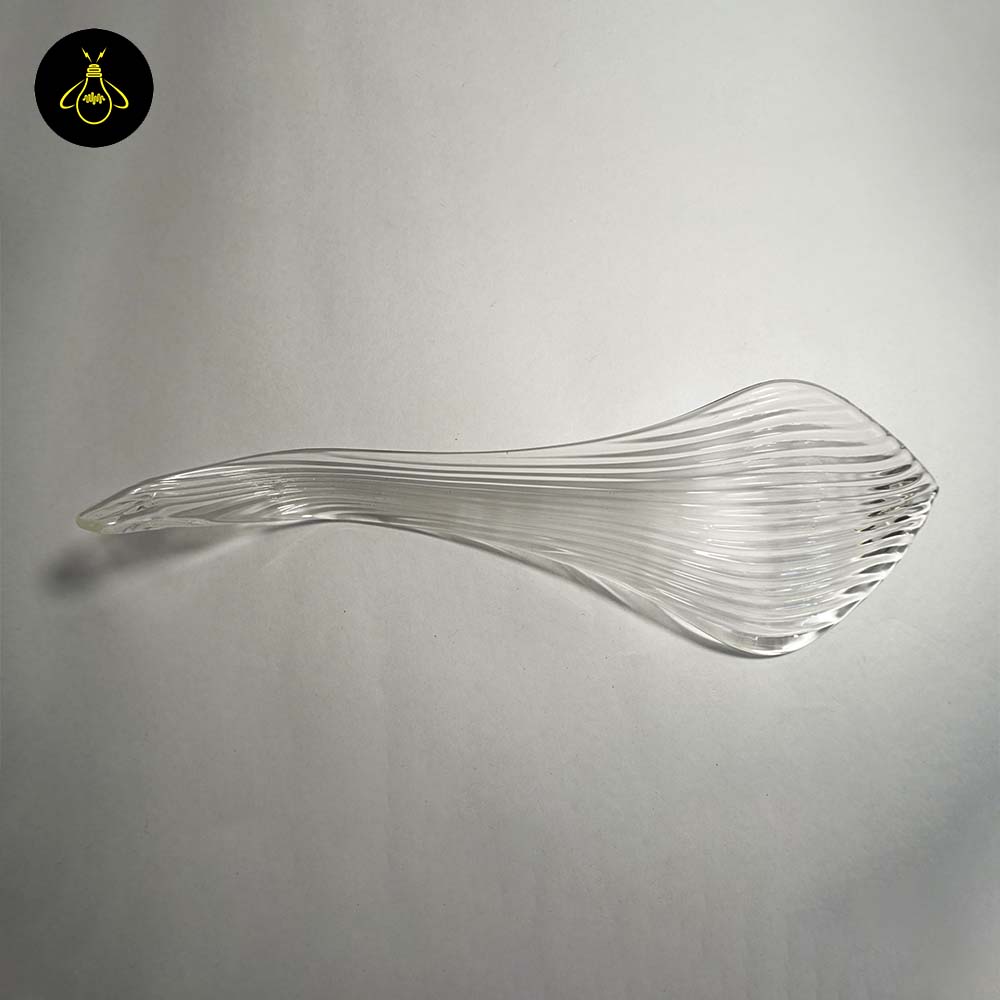 Borosilicate Glass Snake Plant Leaf – 270mm Clear | Lighting Component for Chandeliers | 100 Pieces per Box