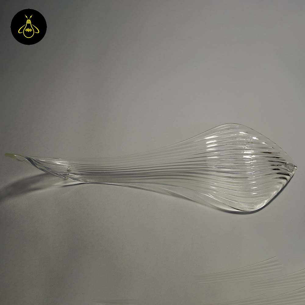 Borosilicate Glass Snake Plant Leaf – 270mm Clear | Lighting Component for Chandeliers | 100 Pieces per Box