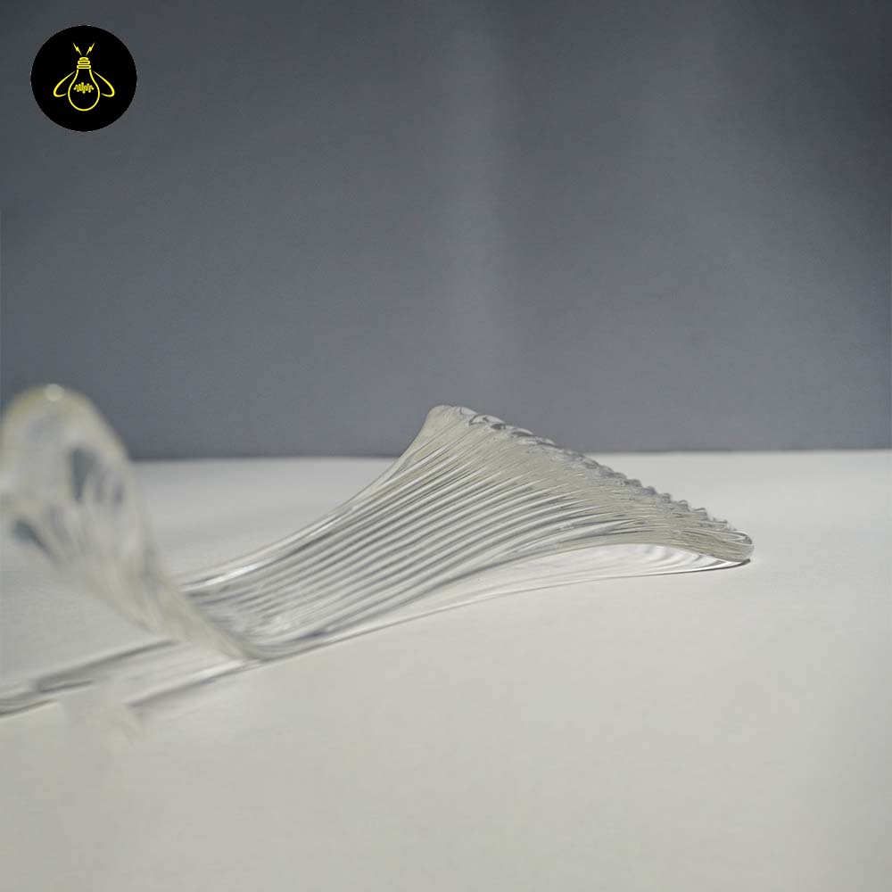 Borosilicate Glass Snake Plant Leaf – 270mm Clear | Lighting Component for Chandeliers | 100 Pieces per Box