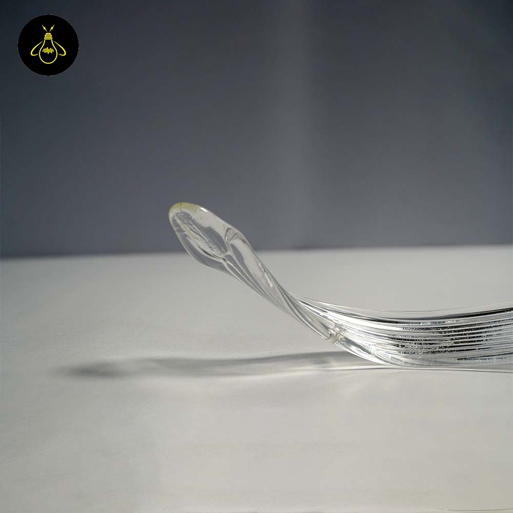 Borosilicate Glass Snake Plant Leaf – 270mm Clear | Lighting Component for Chandeliers | 100 Pieces per Box