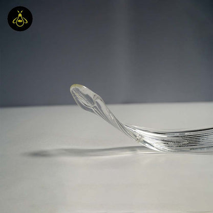 Borosilicate Glass Snake Plant Leaf – 270mm Clear | Lighting Component for Chandeliers | 100 Pieces per Box