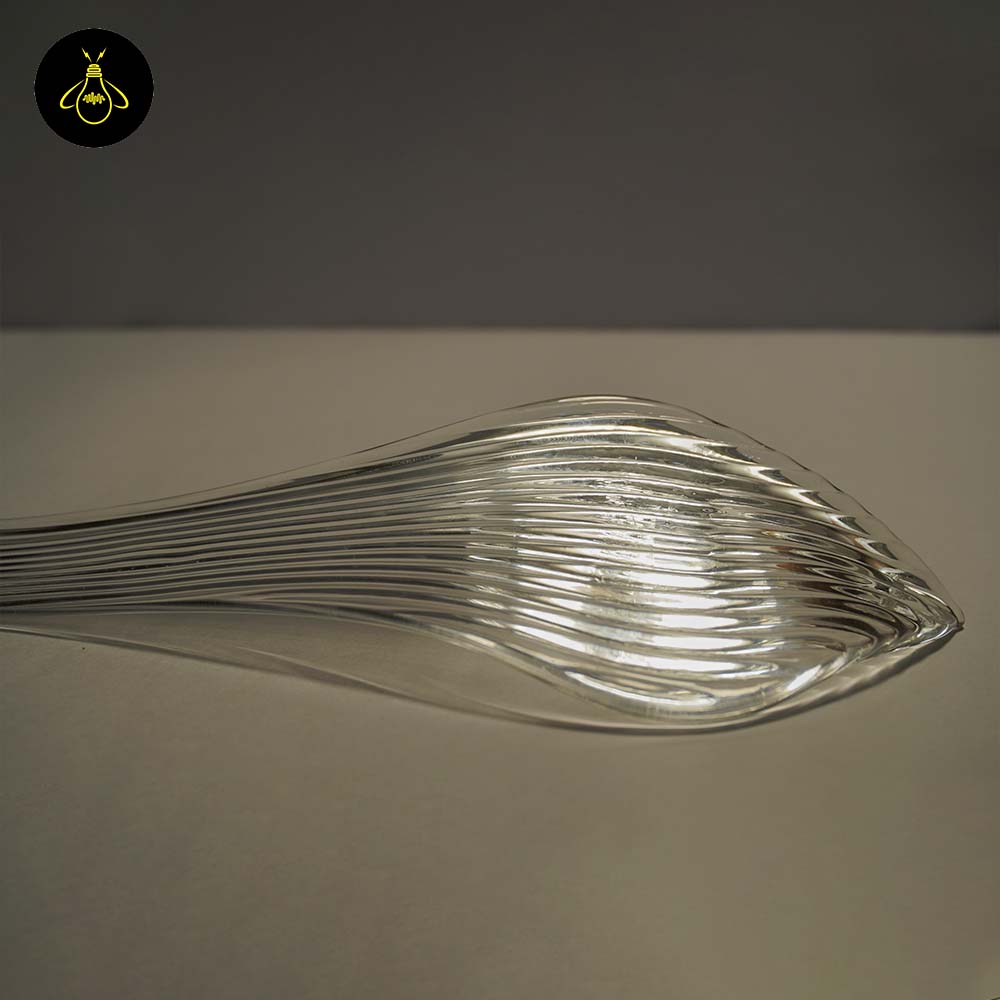 Borosilicate Glass Snake Plant Leaf – 270mm Clear | Lighting Component for Chandeliers | 100 Pieces per Box