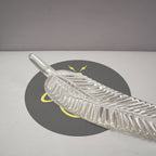 Borosilicate Glass Ashok Tree Leaf – Clear 220mm | Lighting Component for Chandeliers | 100 Pieces per Box