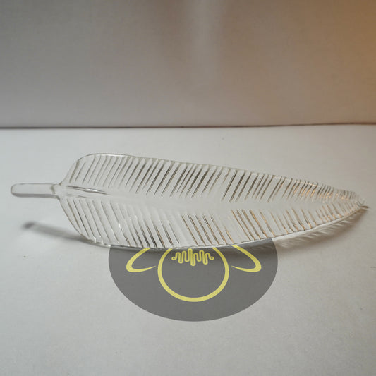 Borosilicate Glass Ashok Tree Leaf – Clear 220mm | Lighting Component for Chandeliers | 100 Pieces per Box