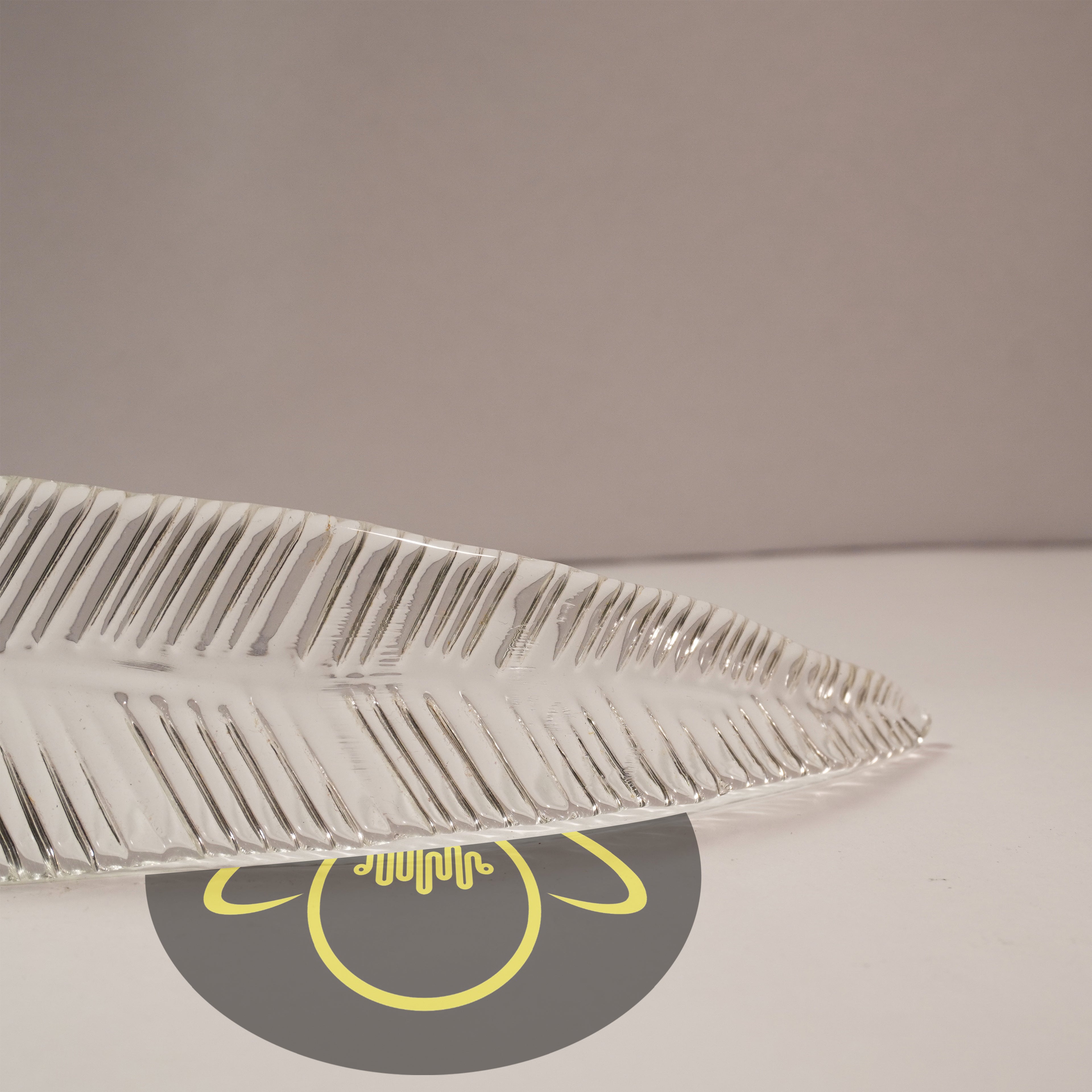 Borosilicate Glass Ashok Tree Leaf – Clear 220mm | Lighting Component for Chandeliers | 100 Pieces per Box