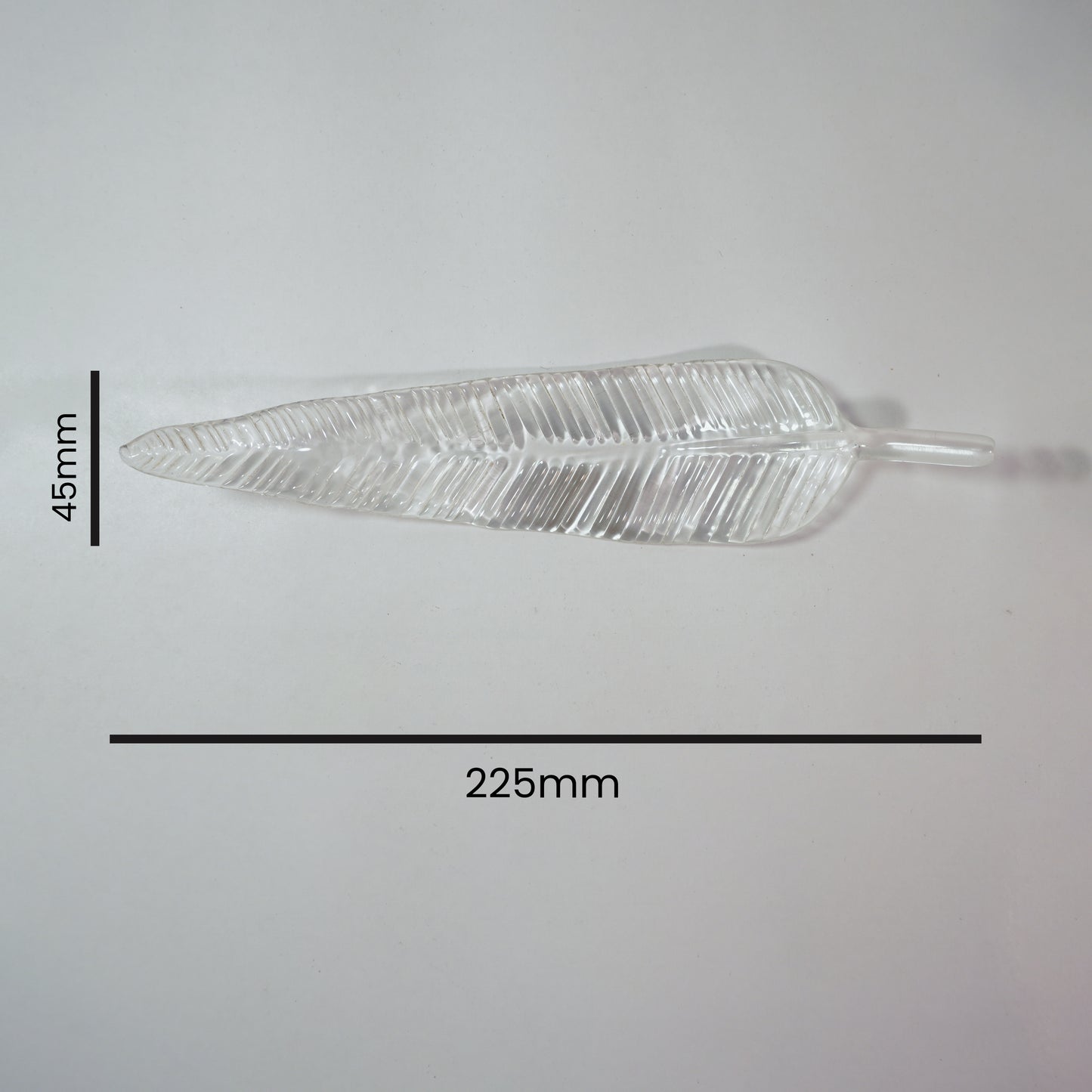 Borosilicate Glass Ashok Tree Leaf – Clear 220mm | Lighting Component for Chandeliers | 100 Pieces per Box