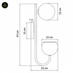 Stainless Steel Wall Light – Matte Black Plant Pot Design | Waterproof Wall Lamp for Living Room, Balcony | Jagmag Lights