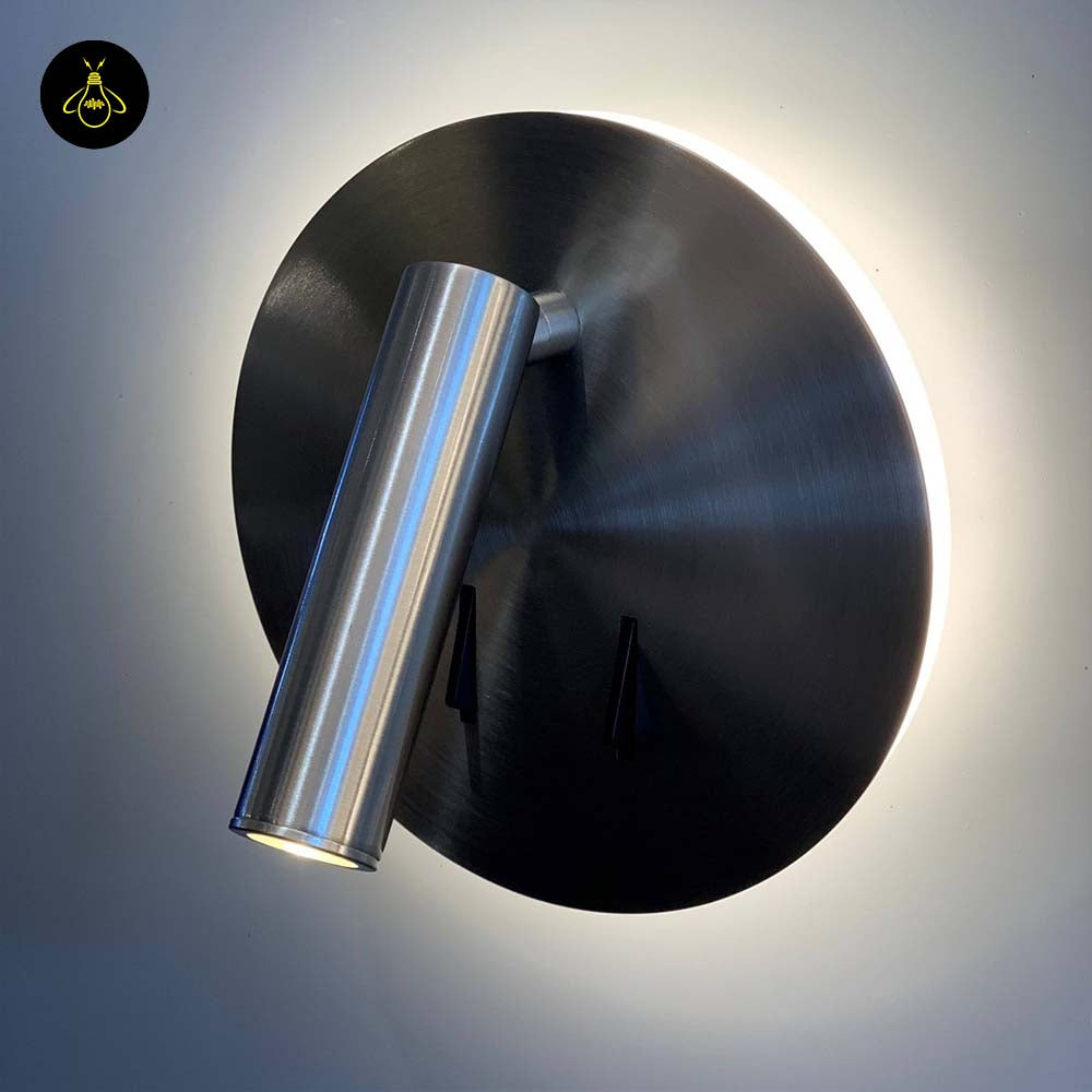 Aluminum LED Wall Reading Lamp – Silver-Chrome Finish | Modern Double Light for Bedroom & Hotel | Jagmag Lights