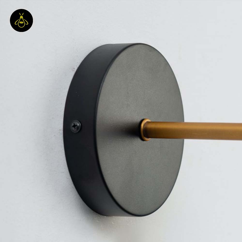 Stainless Steel Black Gold Wall Light – Double Cone Design | Lighting for Living Rooms & Bedrooms | Jagmag Lights