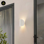 White Aluminum LED Wall Light – Spiral Ribbon IP54 | Wall Lighting for Living Room, Hallways | Jagmag Lights