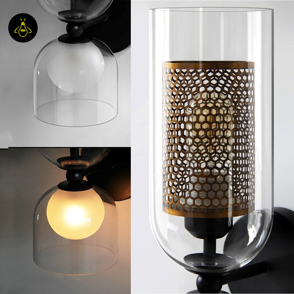 Black Globe Glass Wall Lamp – Indoor Wall Light Fixture | Jagmag Lights