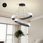 Carousel-Inspired Chandelier Lights | Integrated LED Rings | Jagmag Lights