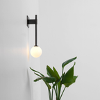 Antique Brass Glass Wall Light – Modern Opal Sconce | Jagmag Lights
