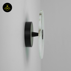 Vintage Alabaster Wall Light - Black Metal Fixture | Jagmag Lights