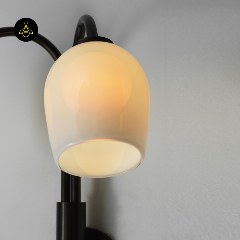 Jagmag Lights Modern Glass Wall Sconce - Indoor Lighting Fixture - 15.75"H