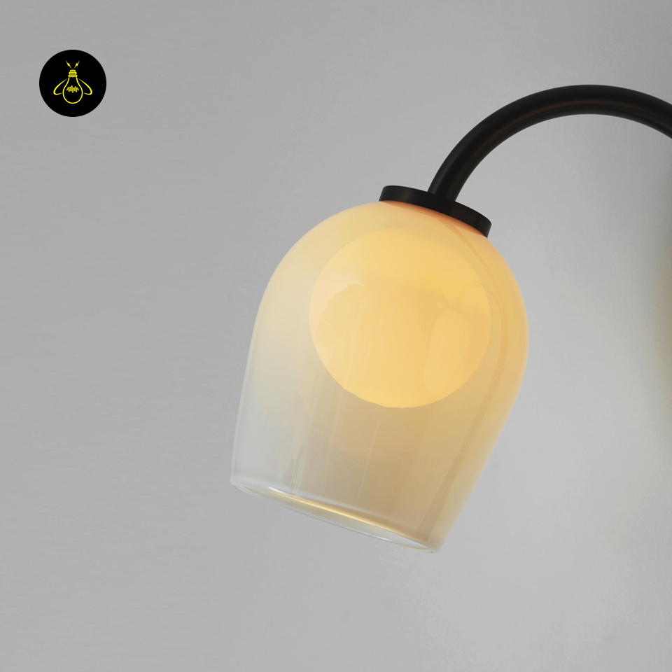 Jagmag Lights Modern Glass Wall Sconce - Indoor Lighting Fixture - 15.75"H