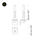 Jagmag Lights LED Light Wall Lamp | Pyrex Glass Shade | Glossy Black Metal Base | Ambient Lighting for Homes and Hotels