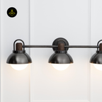 Jagmag Lights Linear Wall Sconce – Modern 3-Pendant Design – Metal, Glass & Wood – Universal Mounting (23.5 lb)