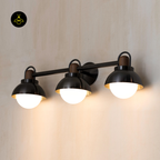 Jagmag Lights Linear Wall Sconce – Modern 3-Pendant Design – Metal, Glass & Wood – Universal Mounting (23.5 lb)