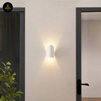 White Aluminum LED Wall Light – Spiral Ribbon IP54 | Wall Lighting for Living Room, Hallways | Jagmag Lights