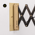 Jagmag Lights Vintage Wall Sconce - Brass & Wood Task Light - Adjustable 18" Reach - UL Certified