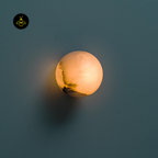 Jagmag Lights White Marble Wall Light – Matte White Alabaster & Steel Sconce – 5.5" Modern Design