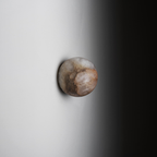 Jagmag Lights White Marble Wall Light – Matte White Alabaster & Steel Sconce – 5.5" Modern Design