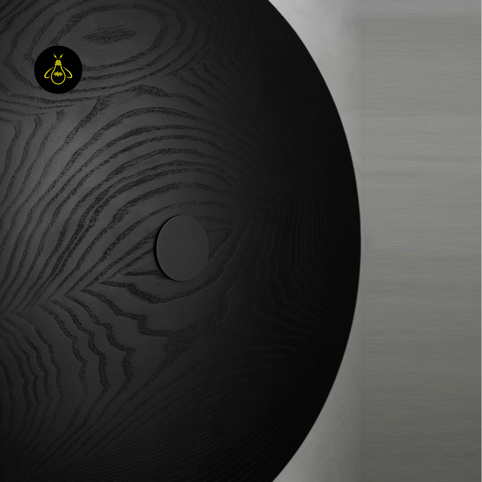 Jagmag Lights Modern Wood Wall Sconce - Matte Black Finish - 20" Square Design - UL Certified