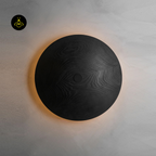 Jagmag Lights Modern Wood Wall Sconce - Matte Black Finish - 20" Square Design - UL Certified