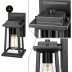 Outdoor Wall Lantern – Black Metal & Glass IP44 Light | Jagmag Lights India