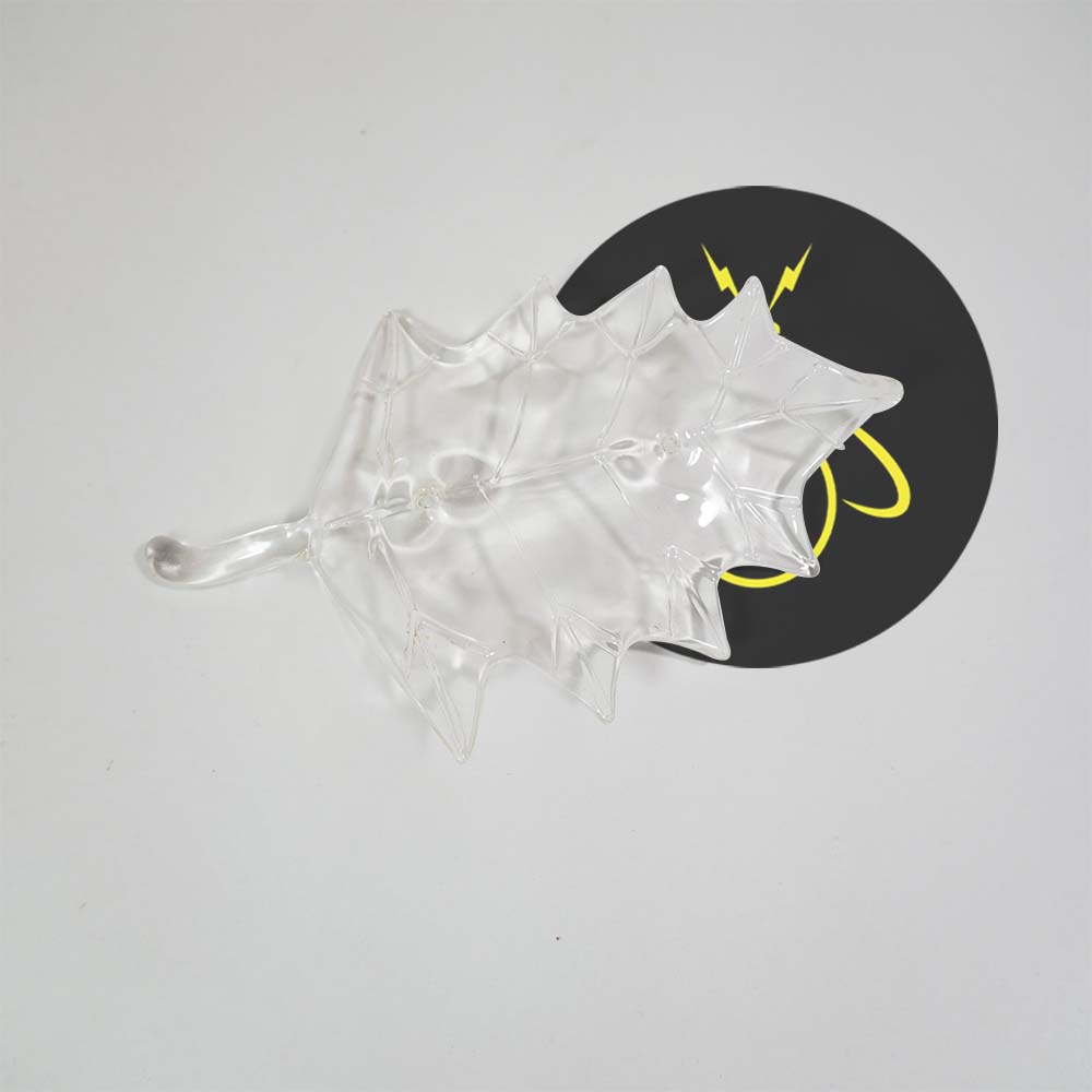 Clear Borosilicate Glass Maple Leaf – 160x115mm | Lighting Component for Chandeliers | 100 Pcs per box