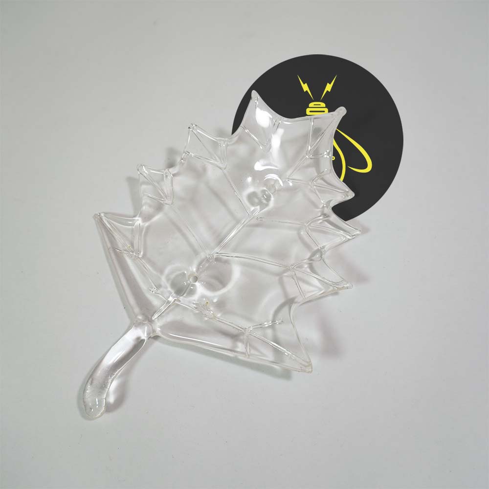 Clear Borosilicate Glass Maple Leaf – 160x115mm | Lighting Component for Chandeliers | 100 Pcs per box