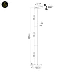 Sleek White LED Floor Lamp – Adjustable Dimmable Head | Modern Lighting for Living Room & Office | Jagmag Lights