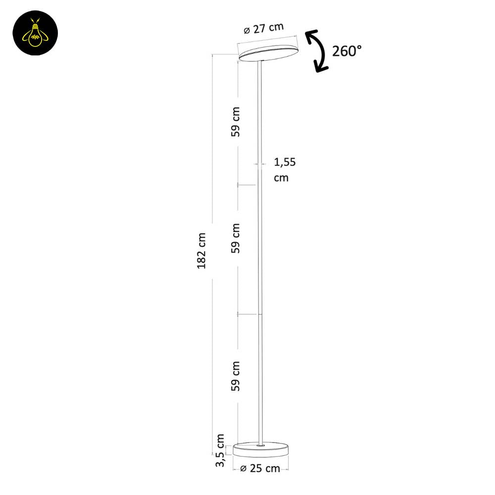 Sleek White LED Floor Lamp – Adjustable Dimmable Head | Modern Lighting for Living Room & Office | Jagmag Lights