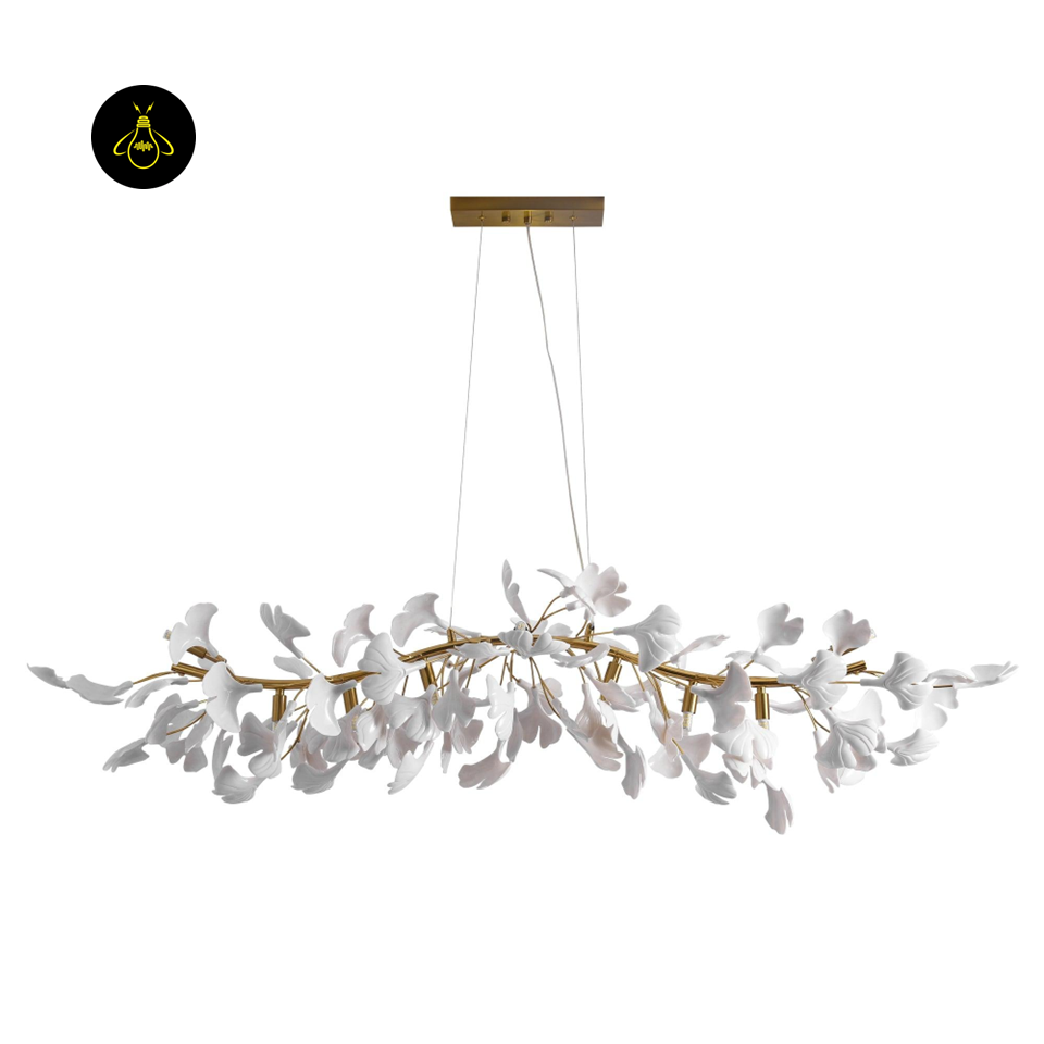 Gingko Chandelier – Handcrafted Ceramic Petal Lighting | Jagmag Lights