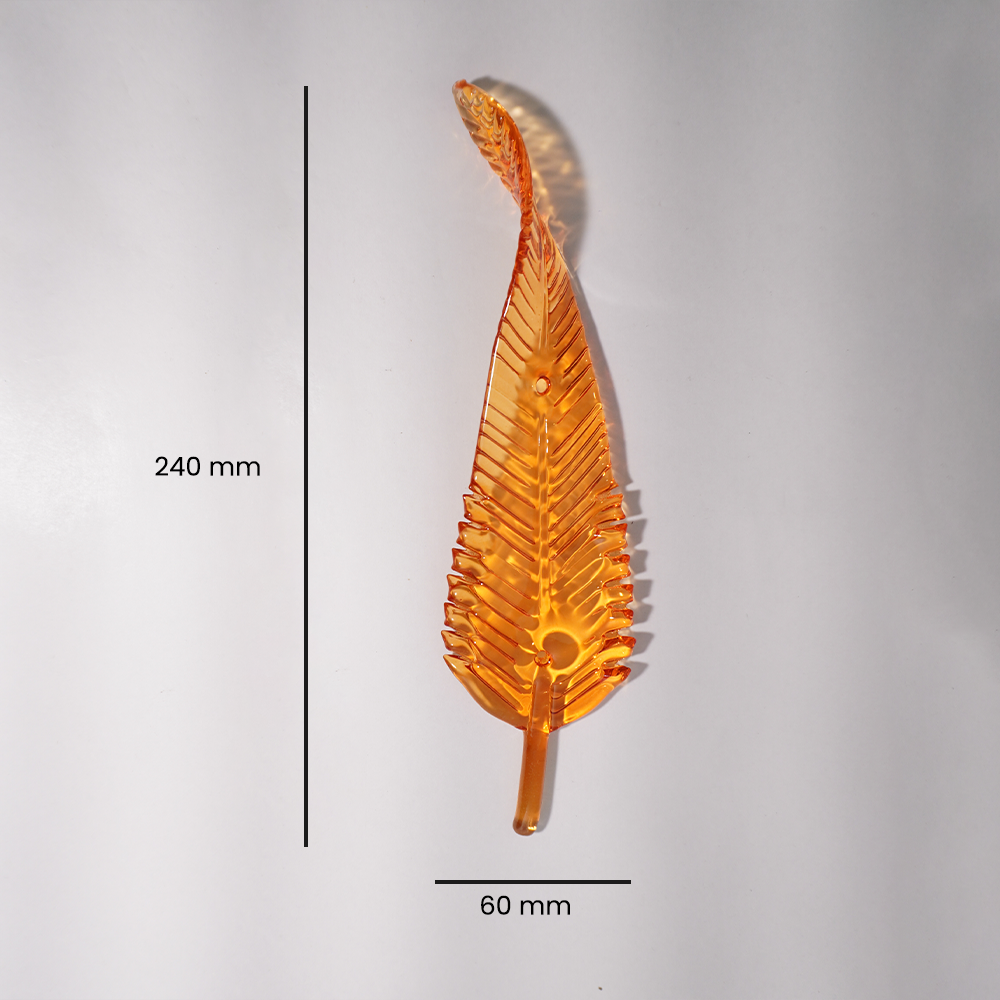 Borosilicate Glass Mango Leaf – Clear 240mm | Lighting Component for Chandeliers