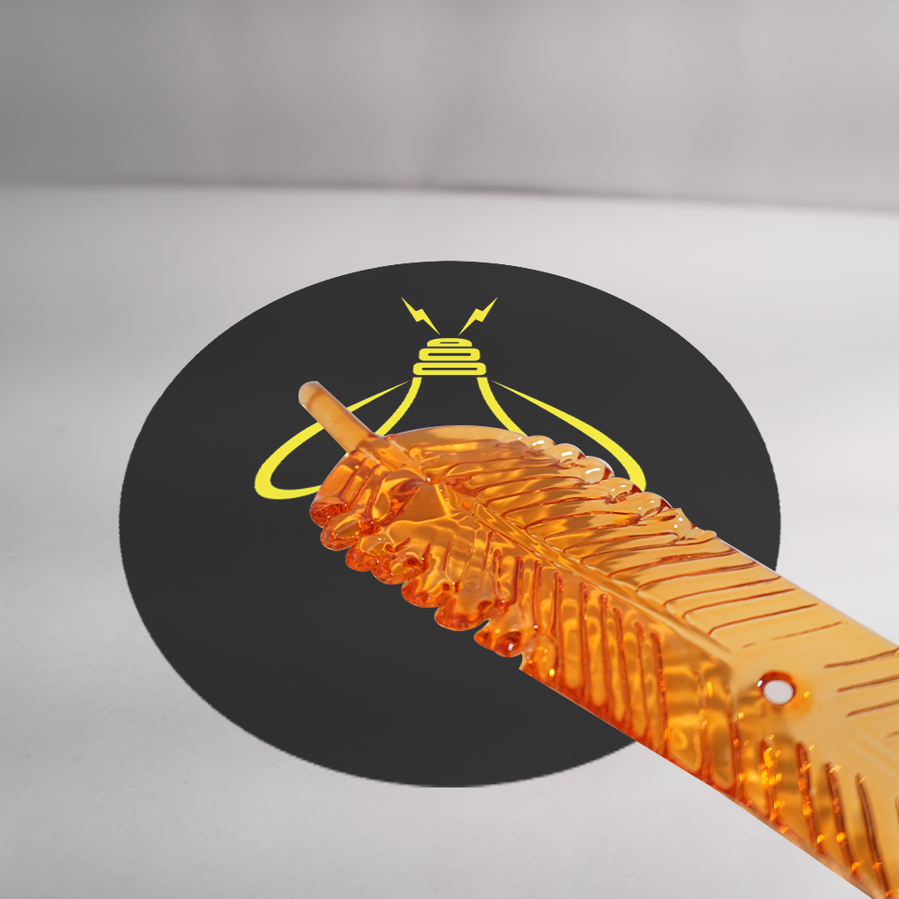 Borosilicate Glass Mango Leaf – Clear 240mm | Lighting Component for Chandeliers