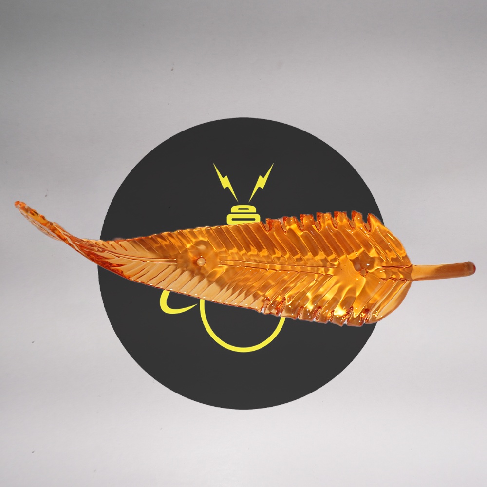 Borosilicate Glass Mango Leaf – Clear 240mm | Lighting Component for Chandeliers