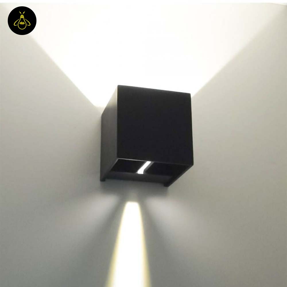 Stainless Steel LED Wall Light – Black Matte Cubic | Waterproof Lighting for Indoor/Outdoor Walls | Jagmag Lights