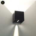 Stainless Steel LED Wall Light – Black Matte Cubic | Waterproof Lighting for Indoor/Outdoor Walls | Jagmag Lights