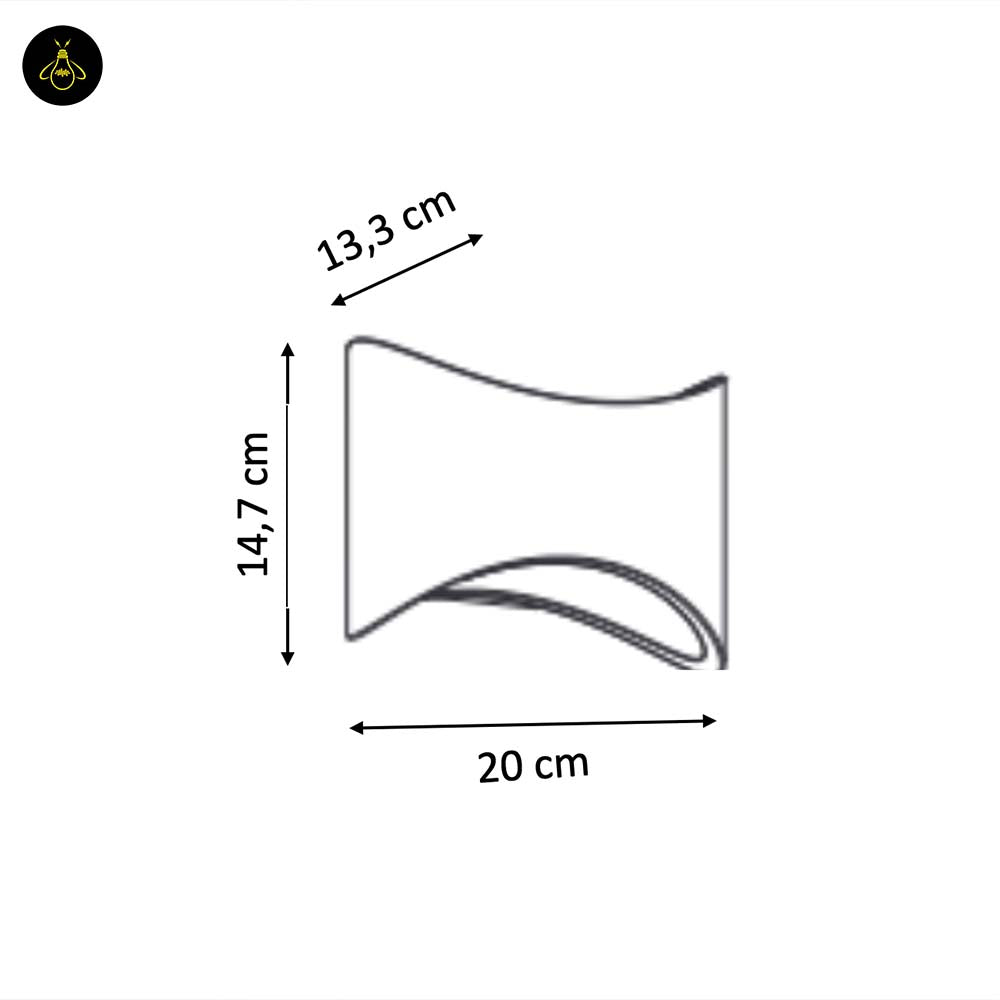 Gypsum LED Wall Light – Rectangle White Modern | Wall Lamp for Living Room, Bedroom | Jagmag Lights