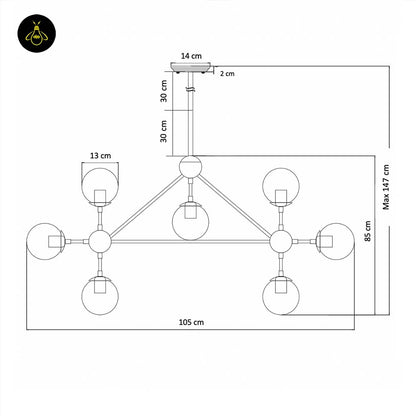 Brass Pendant Light – Vintage Golden Finish | Vintage golden pendant light for Living Room & Dining | Jagmag Lights