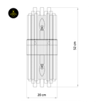 Gold-Plated Art Deco Glass Wall Lamp – Almeria Sconce | crystal glass wall light for Living & Hallway | Jagmag Lights