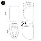 White Aluminum LED Wall Light – Spiral Ribbon IP54 | Wall Lighting for Living Room, Hallways | Jagmag Lights