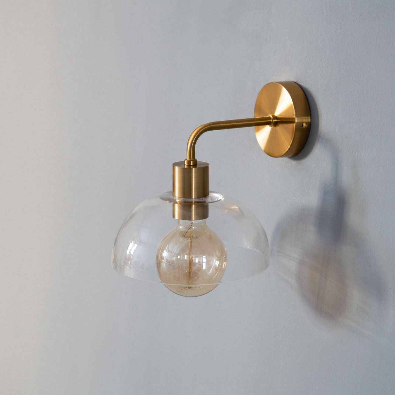 Polished Gold Stainless Steel Wall Light – Elegant Curved Modern | Sconce for Living Room, Bedroom | Jagmag Lights