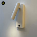 Stainless Steel LED Wall Light – Matte White USB Reading | White LED Wall Light for Bedrooms | Jagmag Lights