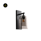 Modern Glass Tubular Wall Lamp – Fancy Smoke Grey Lights for Wall | Jagmag Lights